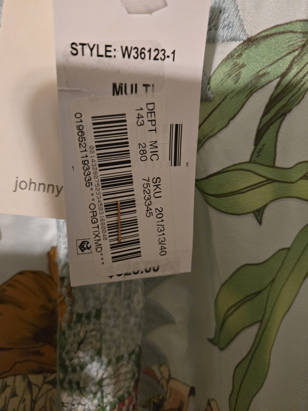 Johhny Was Workshop Silk Floral V-Neck Maxi Dress in Light Mint LARGE - Picture 4 of 10